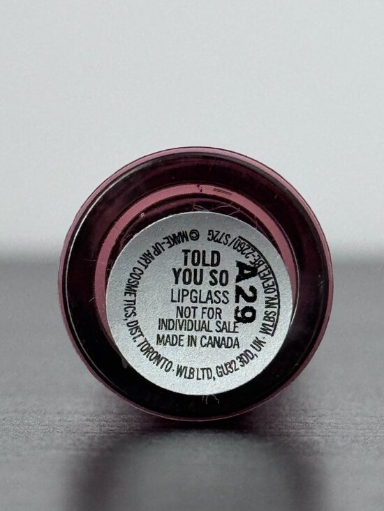 MAC Lipglass Lip Gloss in Told You So Limited Edition RARE - Picture 6 of 8